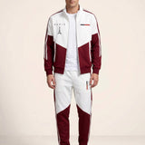 Cassian Paris™ Set mit Stehkragenjacke und Jogginghose – Rot