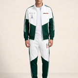 Cassian Paris™ Set mit Stehkragenjacke und Jogginghose – Grün