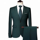 Monaco Royal™ Set mit Premium-Sakko und Slim-Fit-Hose – Grün