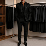 Monaco Royal™ Set mit Premium-Sakko und Slim-Fit-Hose – Schwarz