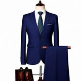 Monaco Royal™ Set mit Premium-Sakko und Slim-Fit-Hose – Dunkelblau