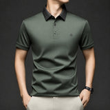 Alviero™ Poloshirt mit Strukturkragen und Flexiblem Gewebe – Olivgrün