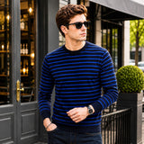 Belmont™ Premium-Strickpullover mit Fleecefutter – Blau