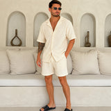 Hampton™ Premium-Strickset mit Resortkragen – Weiß