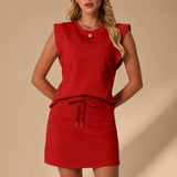 Sophie™ Set Aus Weicher Baumwolle Mit Integriertem Hosenrock / Eleganz Ohne Auf Komfort Zu Verzichten! – Rot