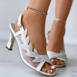 Agata - Elegante Sandalen mit Absätzen – Weiß