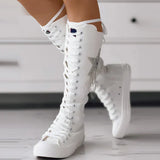 Kari – schnürstiefel mit quasten – Weiß
