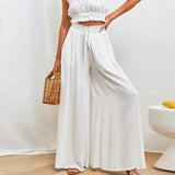 Tarianne – Stilvolle Hose mit weitem Bein – Weiß