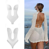 Sabine™ Selbstbewusster Rückenfrei-Look – Weiß