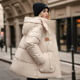 Winterschneejacke für damen - reika – Beige