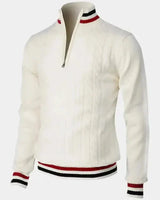 William | Herren Rundhals Basis-Pullover – Basic Pullover Herren – Elfenbeinweiß