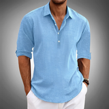 Edrian - Klassisches Herren-Sommerhemd – Blau