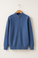 William Strickjacke mit Reißverschluss – Blau