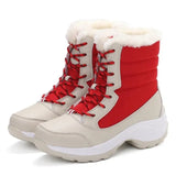 Damenstiefel – mit orthopädischem design, geeignet für den winter für damen – Rot