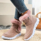 Berna - neue lässige kurze plüschstiefeletten aus wildleder – Rosa