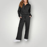 Damen Zweiteiler Trainingsanzug | Moderne – Schwarz
