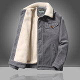 Herrenjacke | Frontverschluss und Taschen vorne – Grau