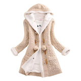 Wintermantel – sherpa-gefütterter mantel mit kapuze – Rosa