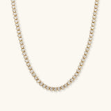 Wisteria Diamant-Tennis-Halskette – Gelbgold