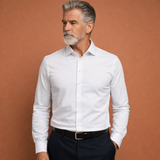 Faltenfreies Stretch-Hemd mit schlanker Passform für Herren | Julian – Weiß
