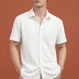 Linen Kurzarmhemd für Herren | Hidde – Weiß