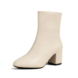 Damen Dirndl Schuhe | Mit Seitlichem Reißverschluss – Cremeweiß