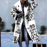 Wollmantel - oversized - lang - damenmantel - wintermantel – Weiß