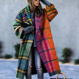 Wollmantel - oversized - lang - damenmantel - wintermantel – Orange