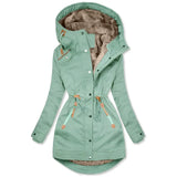 Kuschelige & wetterfeste damen-parka-jacke – Beige