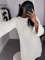 Denise – Das Wesentliche für Quinceañera-Partykleider – Schleife weiß