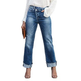 Mezlia - elegante damenhosen bequem und trendy – Blau