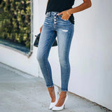 Moderne Slim Fit Denim-Jeans für Damen – Blau