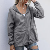 winddichte sommerjacke mit kapuze – monet – Dunkelblau