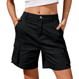 Tilda | Damen Cargo Shorts mit Cargotaschen Relaxed Fit – Schwarz