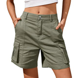 Tilda | Damen Cargo Shorts mit Cargotaschen Relaxed Fit – Armeegrün