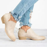 Clementine | Stiefeletten mit Absatz für Frauen – Beige