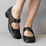 Velana - Einzelne Schuhe mit Schnalle – Schwarz