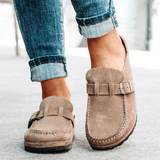 Damen Sandalen | ergonomische Form mit geschlossener Ferse – Khaki