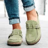 Damen Sandalen | ergonomische Form mit geschlossener Ferse – Grün