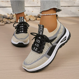 Eirlys - federleichte Sneaker – Schwarz-Khaki