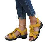 Freja Gepolsterte Ausrichtungs-Slipper – Stützende keilförmige Sandalen – Gelb