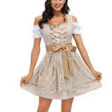 Damen Mini Oktoberfest Dirndlkleid – Khaki