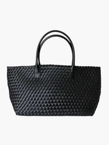 Celine | Luxuriöse Handtasche aus echtem Leder in Caramelbraun – Schwarz