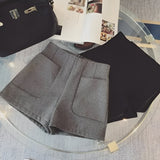 Faustina | Wollene Shorts mit schickem Stil – Grau
