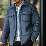 Ice blossom - winterjacke im vintage-stil – Blau
