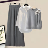 Betta | Gemütliches Herbst- und Winter-3-Teile-Set – Dreiteiliges Set Grau 1