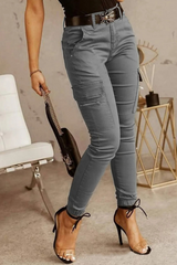 Moderne Cargo Damen Hose – Grau