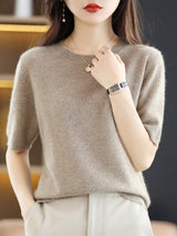 Pullover aus Merinowolle für Damen | Ideal für alle Jahreszeiten – Braun