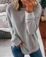 Klassisches damen-sweatshirt – weich und bequem – Grau