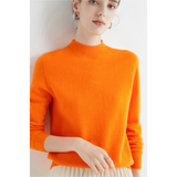 Yelena - Strickpullover aus Kaschmir – Orange